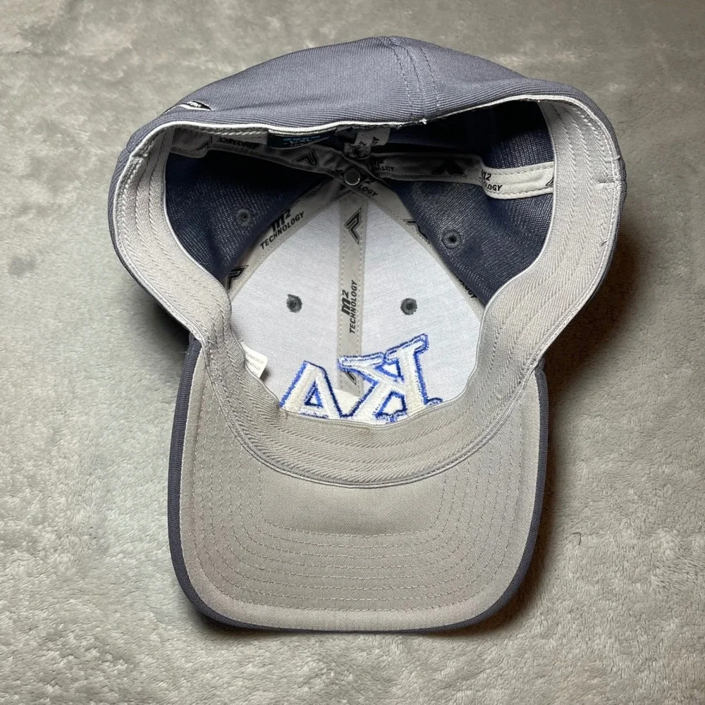 Pacific Headwear Hat Mens L-XL Grey 498F Performance KA Embroidered Fitted Cap